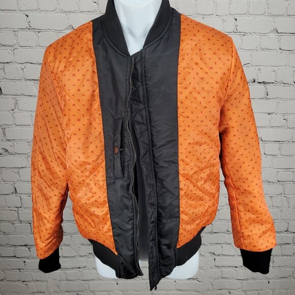 August Mcgregor Black Nylon Full Zip Inner Pocket Bomber Jacket Size Small S - Picture 5 of 16